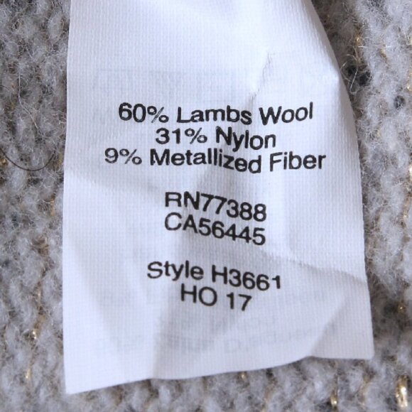 J. Crew Factory Metallic Lambs Wool Blend Crew Neck Sweater Tan Women Size XS - Picture 7 of 9